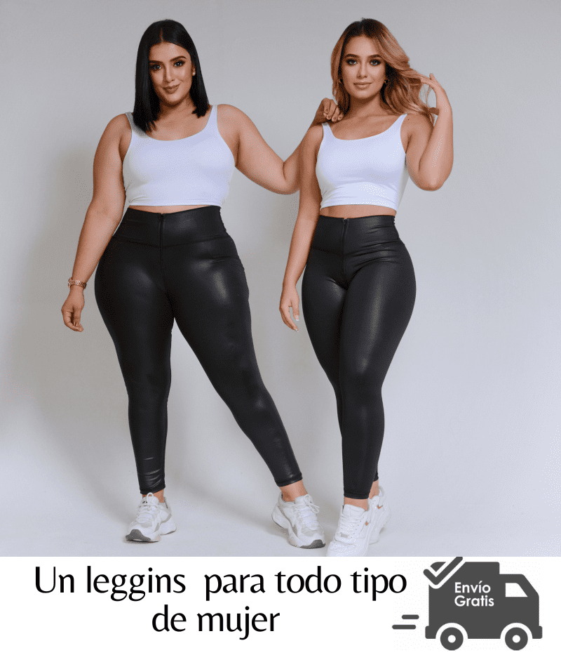 LEGGINS TIPO CUERO CREMALLERA HORMA LEVANTA COLA CONTROL DE